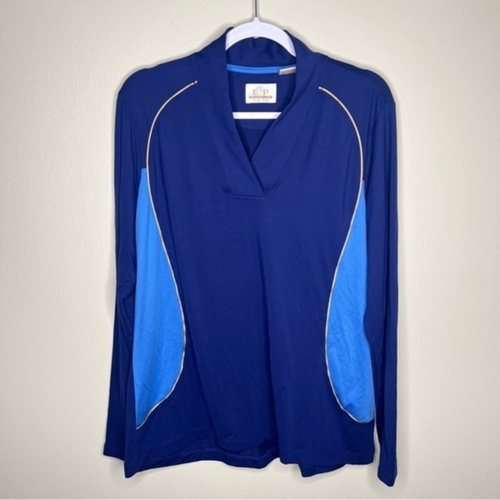 EP Pro Tour Tech Soft‎ V-Neck Long Sleeve Pullover Golf Shirt